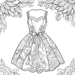 Fashionable Dress Coloring Page 1612-1404