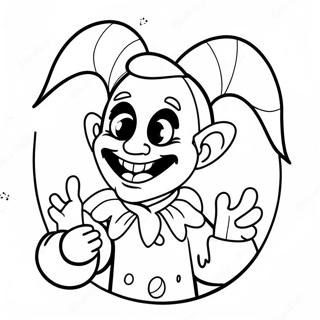 Silly April Fools Day Jester Coloring Page 16142-13200