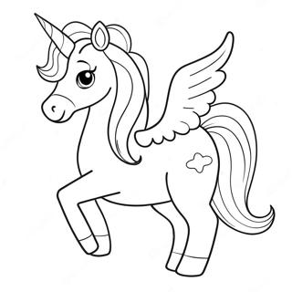 Cute Pink Unicorn Coloring Page 16172-13218