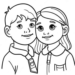 Boy And Girl Coloring Page 16181-13222