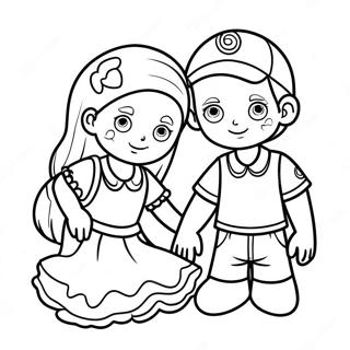 Boy And Girl Coloring Page 16181-13224