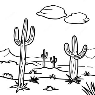 Arizona Desert Landscape Coloring Page 16211-13254