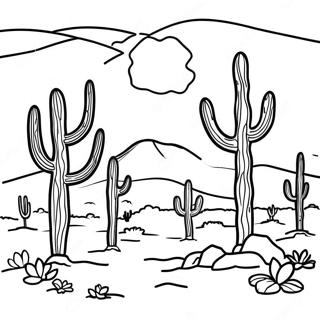 Arizona Desert Landscape Coloring Page 16211-13256