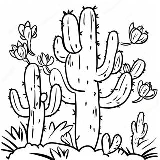 Colorful Arizona Cactus Coloring Page 16212-13250