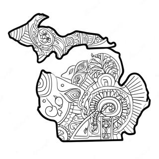 Michigan State Outline Coloring Page 16231-13267