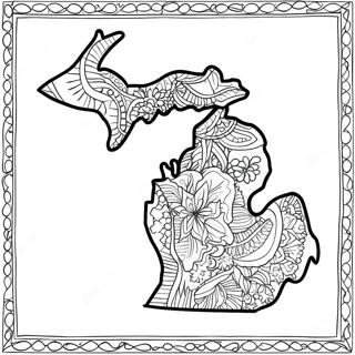 Michigan State Outline Coloring Page 16231-13268