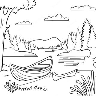 Beautiful Michigan Lake Scene Coloring Page 16232-13273