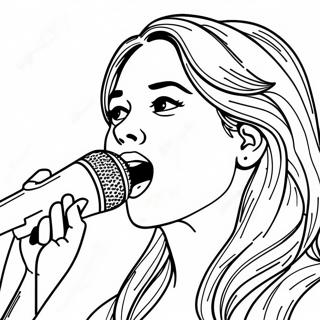 Gabriella Montez Singing Coloring Page 16252-13285