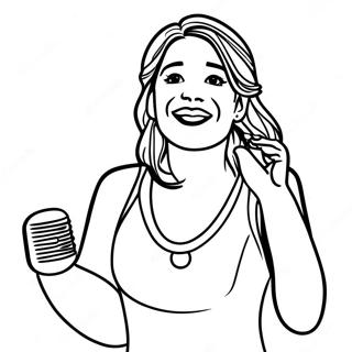 Gabriella Montez Singing Coloring Page 16252-13287