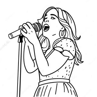 Gabriella Montez Singing Coloring Page 16252-13288