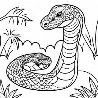 Realistic Anaconda In Jungle Coloring Page 16262-13293