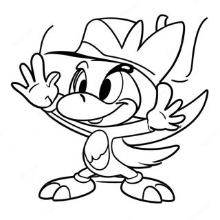 Woody Woodpecker In A Funny Pose Coloring Page 16272-13298