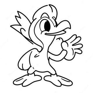 Woody Woodpecker In A Funny Pose Coloring Page 16272-13300