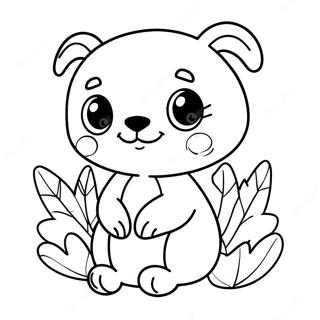 Cute Animal Sticker Coloring Page 16292-13317