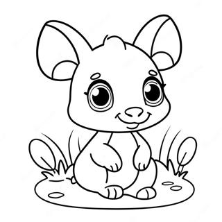 Cute Animal Sticker Coloring Page 16292-13320