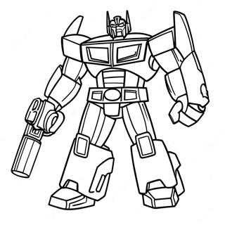 Optimus Prime In Action Coloring Page 162-137