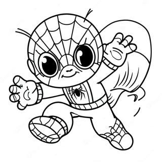 Baby Spiderman Coloring Pages