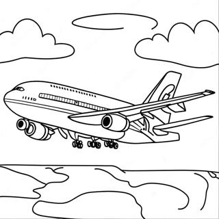 A380 Airplane Coloring Page 16311-13331