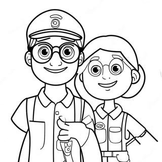 Blippi And Meekah Coloring Pages