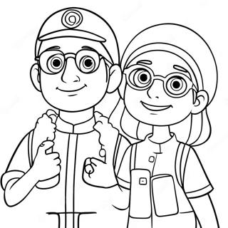 Blippi And Meekah Coloring Page 16321-13334