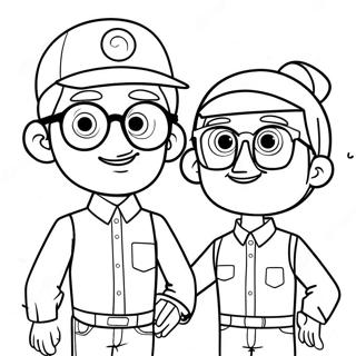 Blippi And Meekah Coloring Page 16321-13336