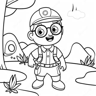 Adventurous Blippi Exploring Nature Coloring Page 16322-13341