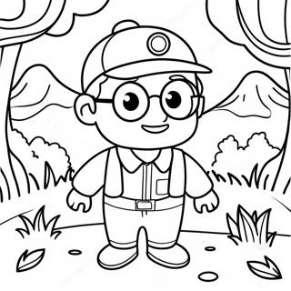 Adventurous Blippi Exploring Nature Coloring Page 16322-13343