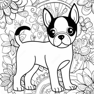 Boston Terrier Coloring Page 16341-13352