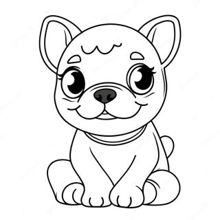 Cute Boston Terrier Puppy Coloring Page 16342-13356