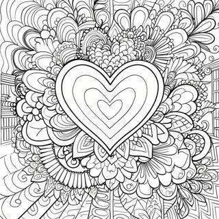 Valentine S Day Heart Mandala Coloring Page 16351-13364