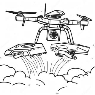 Murder Drones Battle Scene Coloring Page 16362-13373