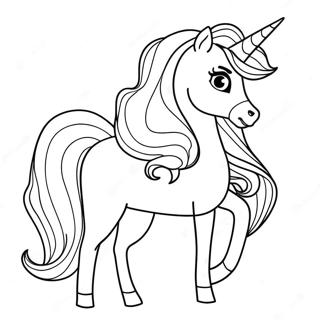 Barbie Unicorn Coloring Page 16371-13391