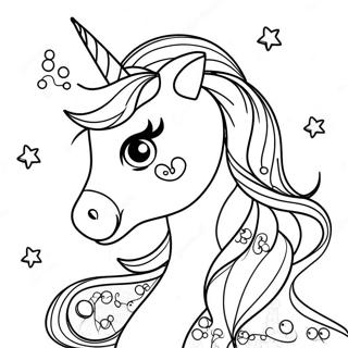 Barbie Unicorn Coloring Pages