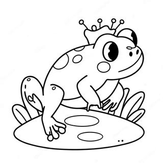 Cute Frog Jumping Coloring Page 16392-13396