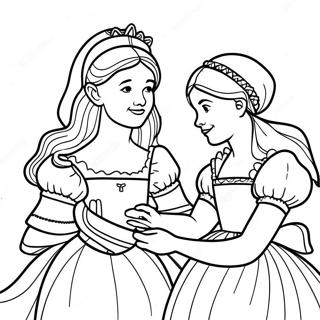 Trinity And Madison Playing Together Coloring Page 16402-13402