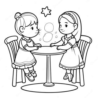 Trinity And Madison Playing Together Coloring Page 16402-13404