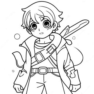 Full Body Anime Boy Hero Coloring Page 16411-13407