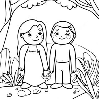 Adam And Eve Garden Of Eden Coloring Page 1641-1429