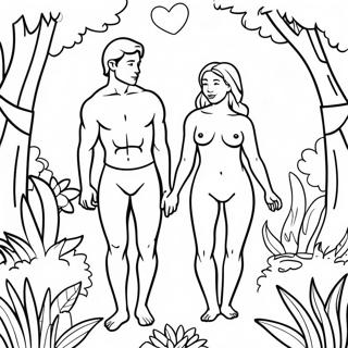 Adam And Eve Garden Of Eden Coloring Page 1641-1430