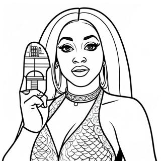 Cardi B Coloring Pages