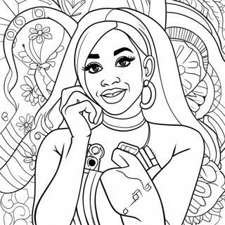 Cardi B Coloring Page 16421-13418