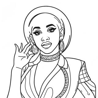 Cardi B Coloring Page 16421-13420