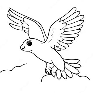 Hedwig Flying Through The Night Coloring Page 16432-13430