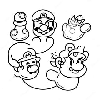 Mario Power Ups Coloring Page 16441-13434