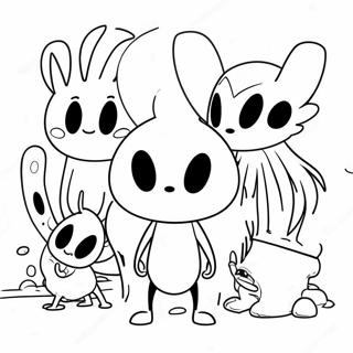 Charming Hollow Knight Characters Coloring Page 16452-13442