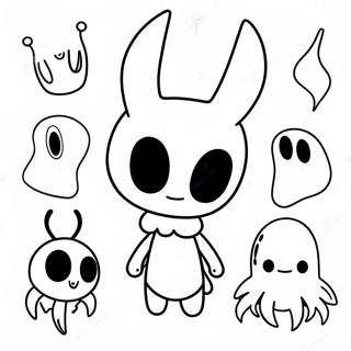 Charming Hollow Knight Characters Coloring Page 16452-13444