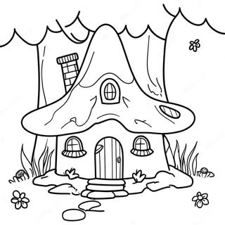 Enchanted Forest Fairy House Coloring Page 16461-13456