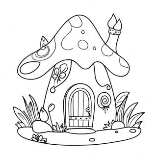 Enchanted Forest Fairy House Coloring Pages