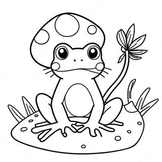 Frog And Mushroom Coloring Page 16481-13463