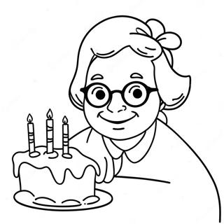 Happy Birthday Grandma Coloring Page 16521-13499